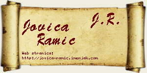 Jovica Ramić vizit kartica